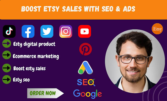 Gig Preview - Do your etsy promotion etsy SEO etsy digital product promotion and boost sales