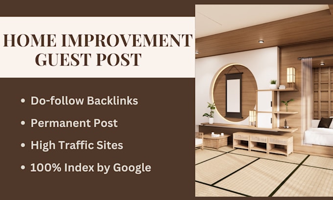 Gig Preview - Publish guest post on home improvement blog with dofollow backlinks