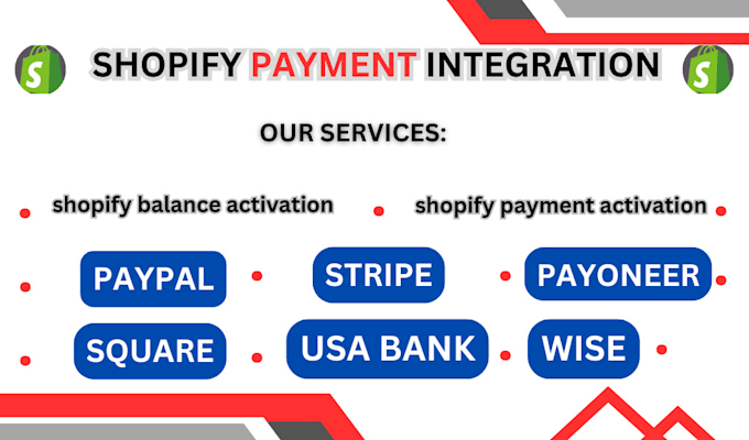 Bestseller - create verified shopify payment gateway, paypal, wise and shopify payment