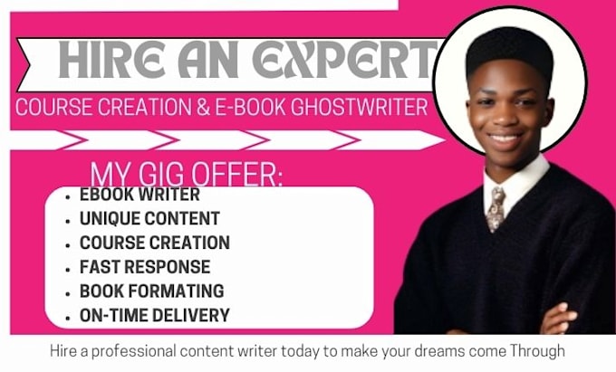 Gig Preview - Do online course content creation, ebook online course, ebook writer