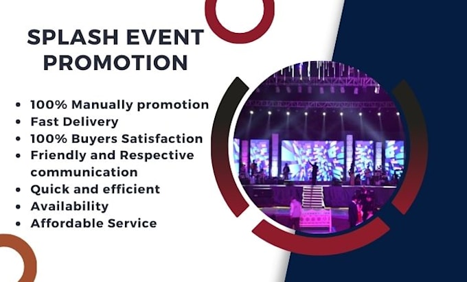 Gig Preview - Shoutout and manage your event on eventbrite splash event, webinar concert