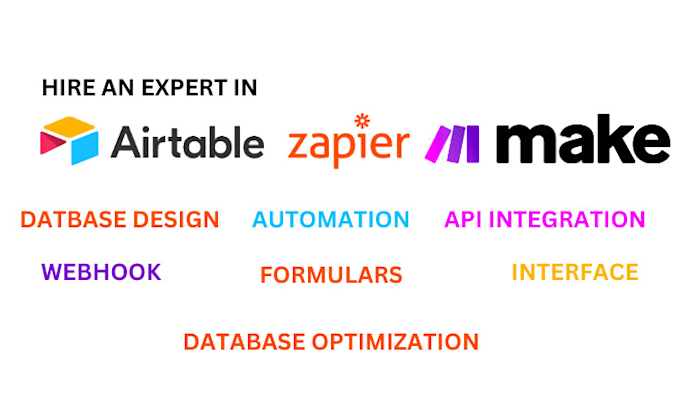 Gig Preview - Optimize, integration and automate airtable, softr, zapier, integromat make,