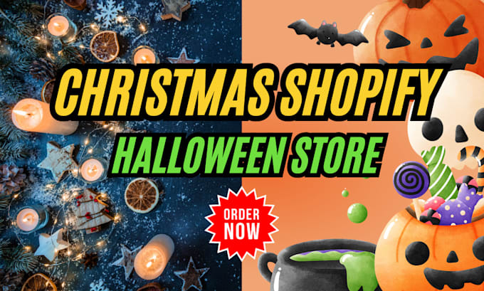 Gig Preview - Design or redesign christmas shopify store halloween store black friday website