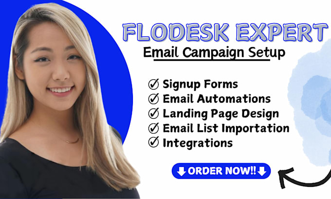 Gig Preview - Be your flodesk email marketing manager flodesk landing page email automation