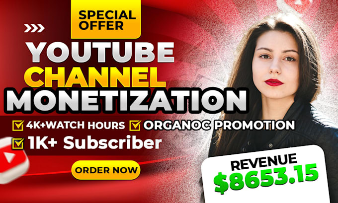 Gig Preview - Do organic youtube channel promotion for monetization