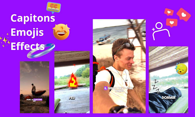 Gig Preview - Add engaging captions, emojis, effects to your instagram reels or tiktok video