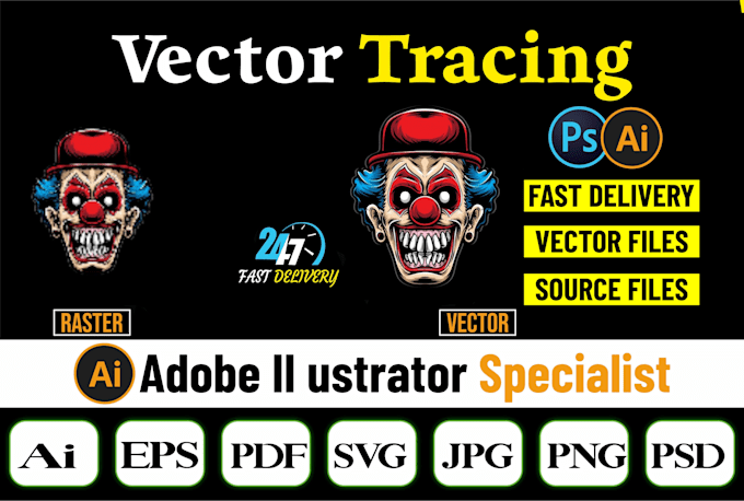 Gig Preview - Vector tracing, image to vector and redesign your logo