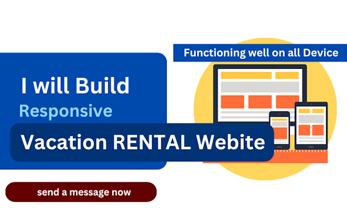 Gig Preview - Build vacation rental website property listing airbnb lodgify vrbo website str