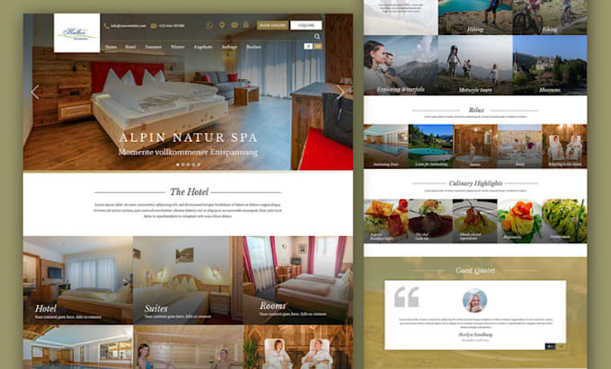 Gig Preview - Hotel booking website hotel website hotel wordpress landing page hotel booking