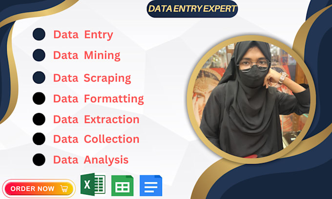 Gig Preview - Do high quality data entry service for all types of projects