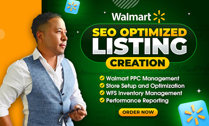 Gig Preview - Do walmart listings SEO optimization, walmart ads ppc advertising, walmart store