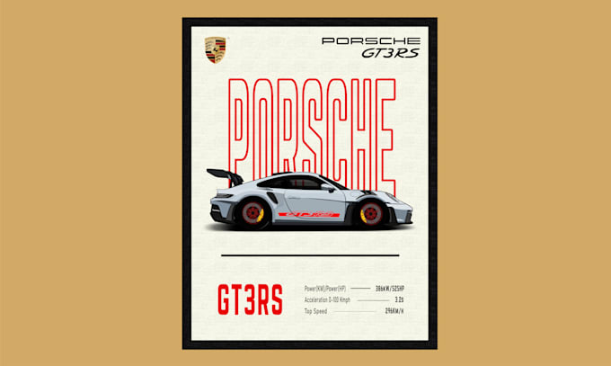 Gig Preview - Make digital car posters customized to your preferences