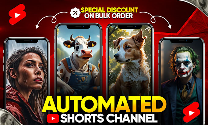 Gig Preview - Set up youtube automated shorts channel and create shorts in any niche