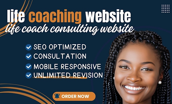 Gig Preview - Design  life coach website, life coaching website, life coach consulting website