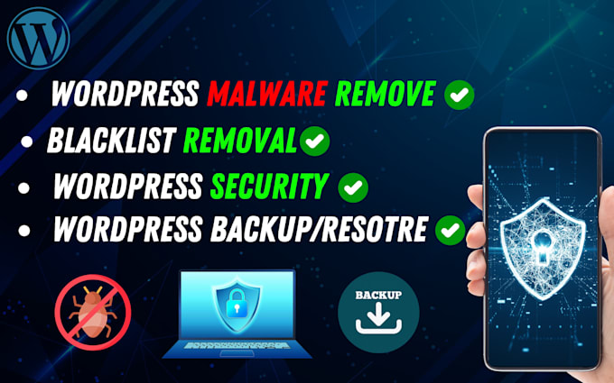 Gig Preview - Remove malware from the wordpress website and secure your wesbsite