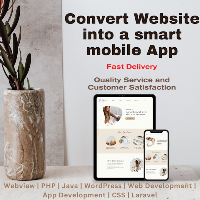 Gig Preview - Convert your any type of website into a smart mobile app