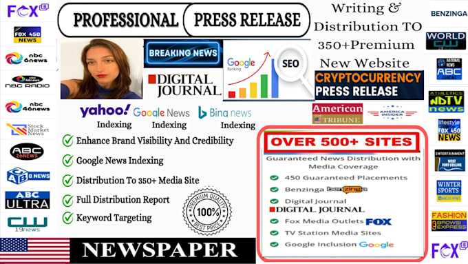 Gig Preview - Write and publish your press release articles to USA UK ca news media sites