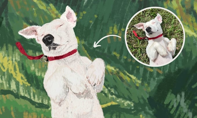 Gig Preview - Create handmade pet portraits hand drawn color pencil style