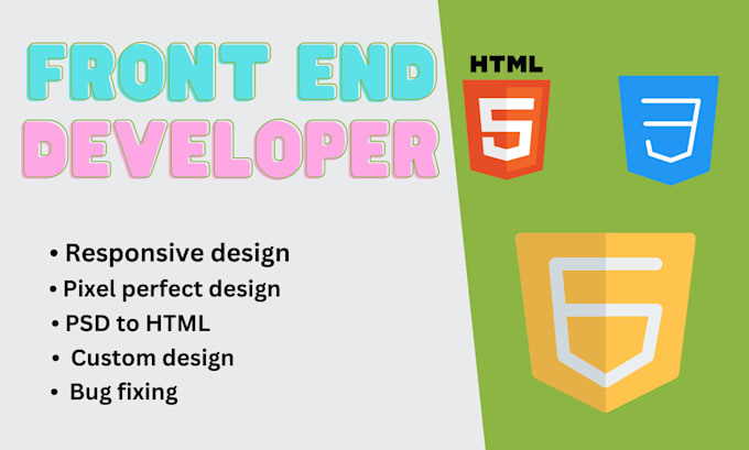 Gig Preview - Be your front end web developer HTML, CSS, bootstrap, javascript