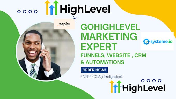 Bestseller - be gohighlevel landing page go high level insurance funnel systeme io zapier ghl