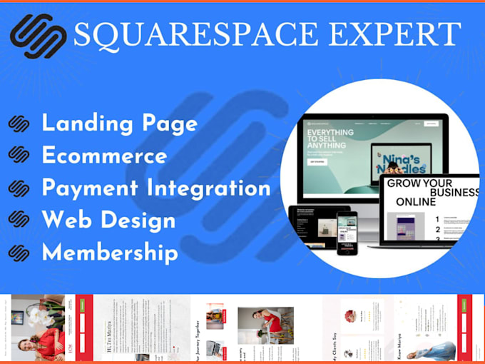 Gig Preview - Design responsive websites on squarespace, wix and wordpress