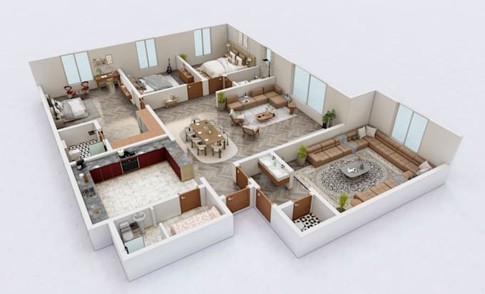 Gig Preview - Create 3d floor plan in 12 hours