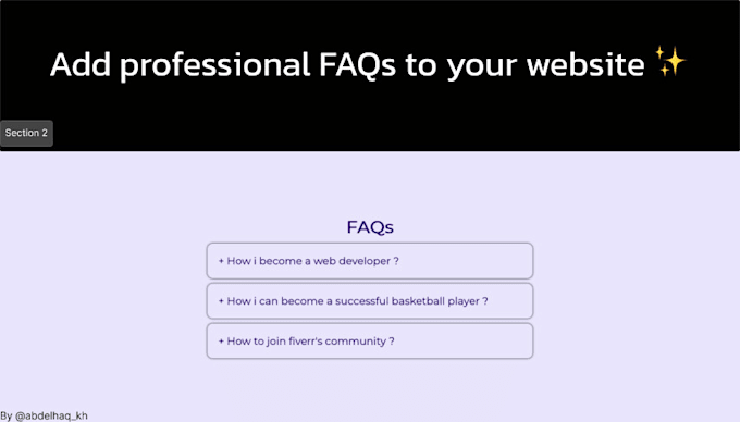 Gig Preview - Create professional faqs for your website