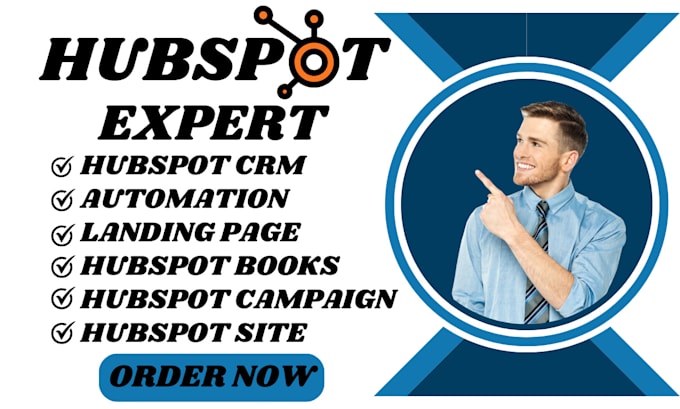 Gig Preview - Setup hubspot crm marketing automization hubspot landing page hubspot workflow