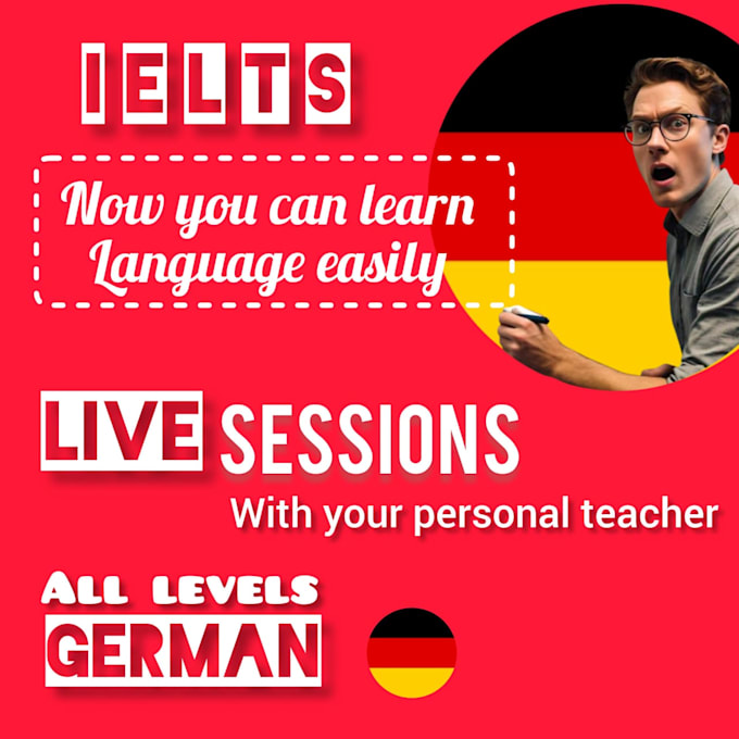 Gig Preview - Teach you different language like ielts and deutsch ,germen