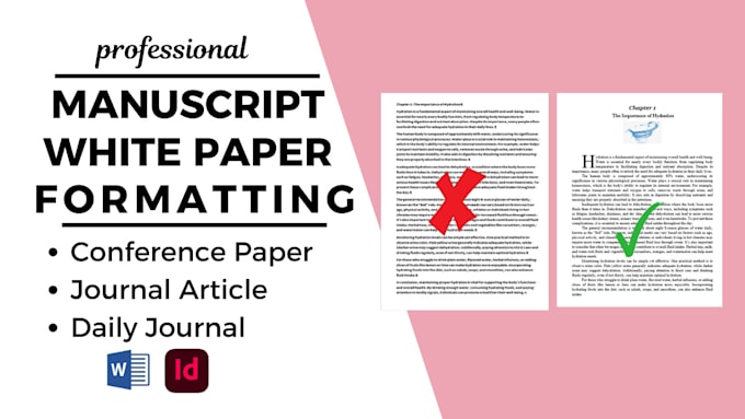 Gig Preview - Format manuscript conference paper white paper journal article, daily journal