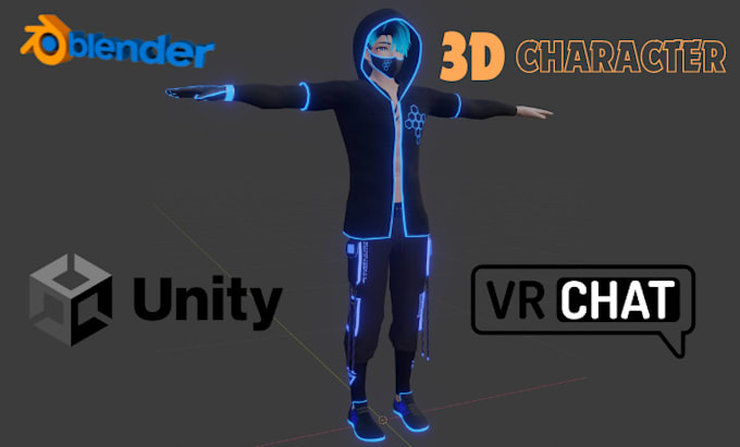 Gig Preview - Do custom vrchat avatar 3d model furry vrc avatar nsfw 3d fursona vr character