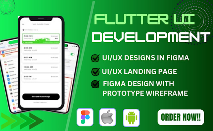 Gig Preview - Develop flutter apps convert figma, xd and ui designs to flutter android ios app