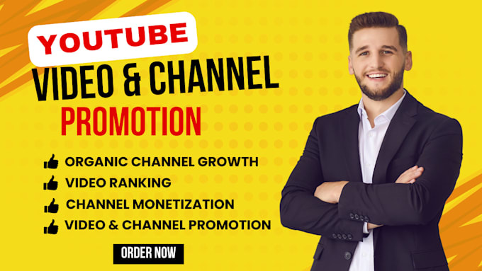 Gig Preview - Do organic youtube video promotion video marketing for channel monetization