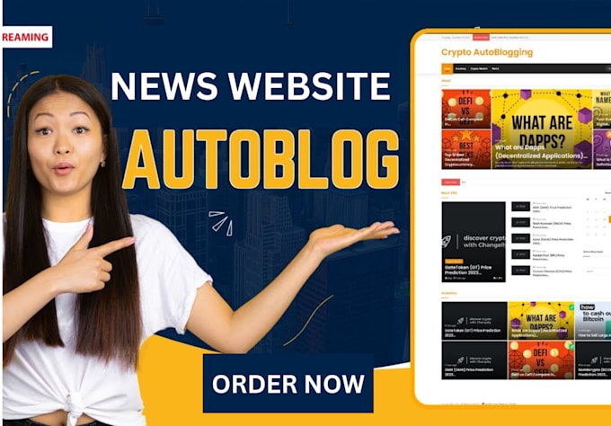 Gig Preview - Create automated news website autoblog ai autoblog news wordpress website