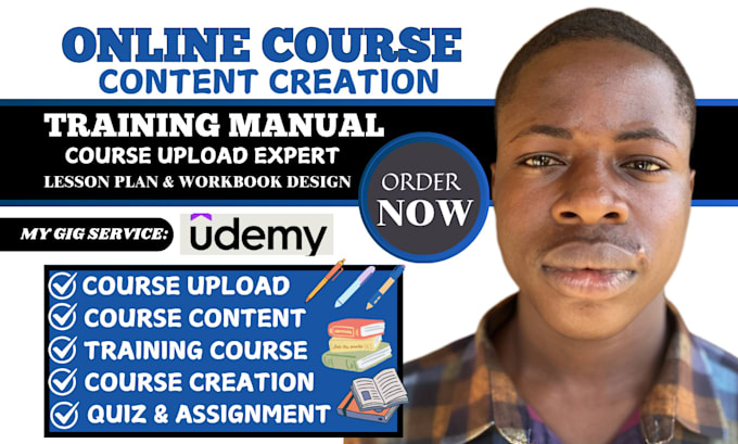 Gig Preview - Create online course content course curriculum training manual as course creator