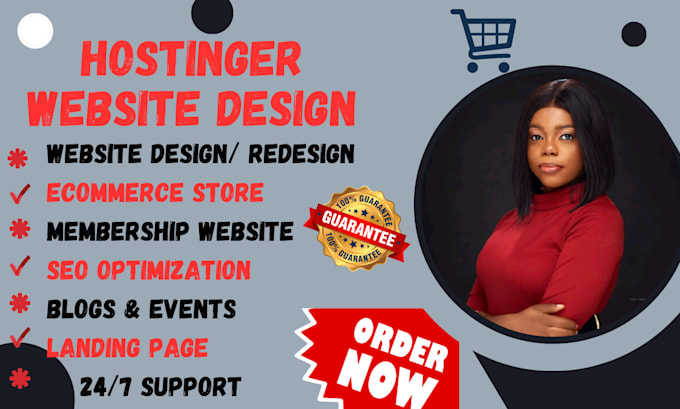 Gig Preview - Design hostinger website redesign hostinger website hostinger website design