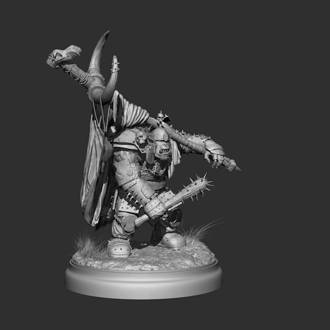 Gig Preview - Turn 2d to 3d printable model,3dcosplay,action figure,warhammer,sinspawn,zremesh