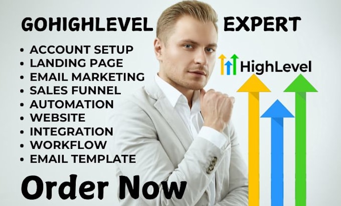 Gig Preview - Do ghl automation go high level website sales funnel gohighlevel landing page