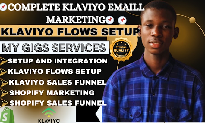 Gig Preview - Setup shopify klaviyo email marketing flows activecampaign for ecommerce sales