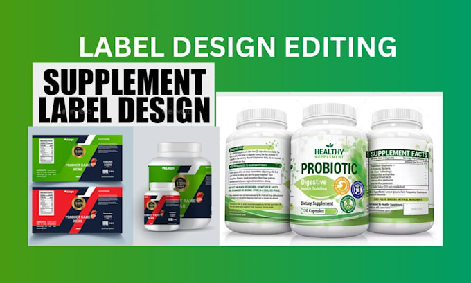 Gig Preview - Supplement label design  cbd, hemp, trifold brochure design nutrition expert