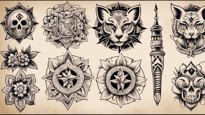 Gig Preview - Make you a traditional old school tattoo style design