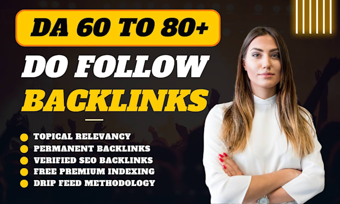 Gig Preview - Do seo backlinks high quality dofollow high da authority link building service