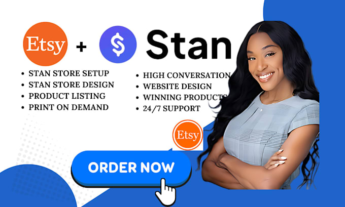 Gig Preview - Do stan store design stan store digital products setup etsy stan store setup