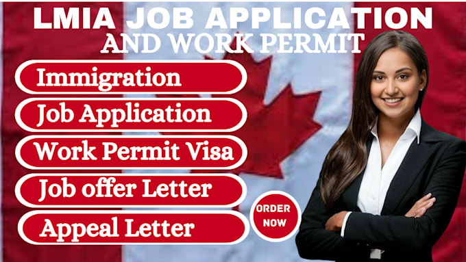 Gig Preview - Apply for lmia job with work permit, job offer letter visa in canada, job search