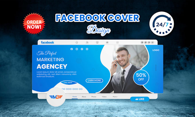 Bestseller - create outstanding facebook cover or linkedin cover design