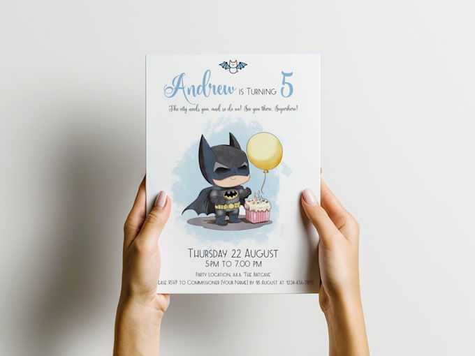 Gig Preview - Design custom kids birthday invitations