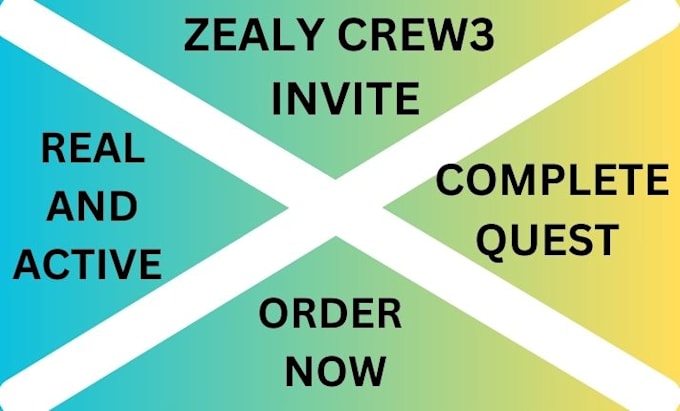 Gig Preview - Do zealy crew3 invite zealy invite quest xp fast and cheap