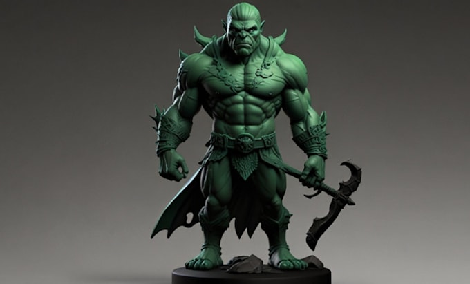 Gig Preview - Sculpt 3d action figure, 3d miniature, toy design, dnd, stl file for 3d printing