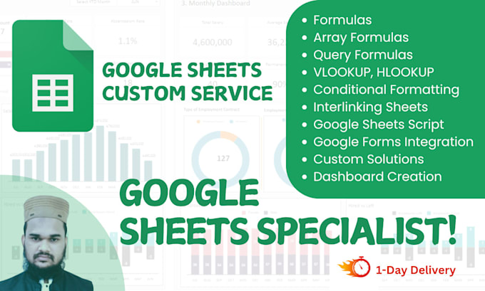 Gig Preview - Be your google sheets expert for custom solutions