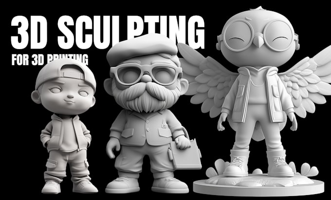 Gig Preview - Design and sculpt character modelling for 3d print